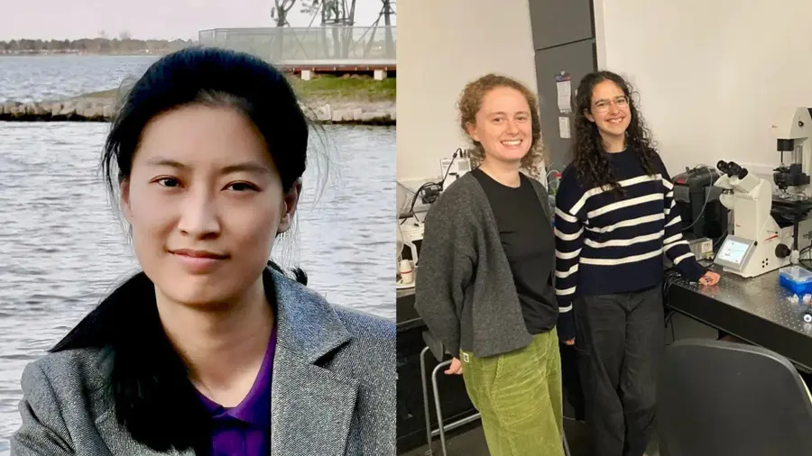 Left image: Kirsty Wan. Right image: Members of Kirsty’s team: Hannah Laeverenz-Schlogelhofer (left) and Lily Hartmann (right).